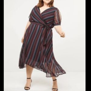 Lane Bryant casual striped midi dress